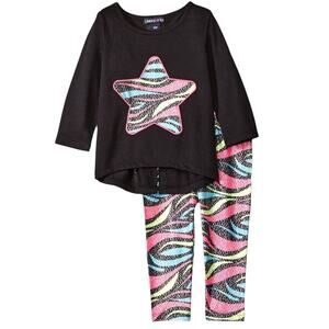 LIMITED TOO 2 Piece Black Sparkle Top Legging 24mo
